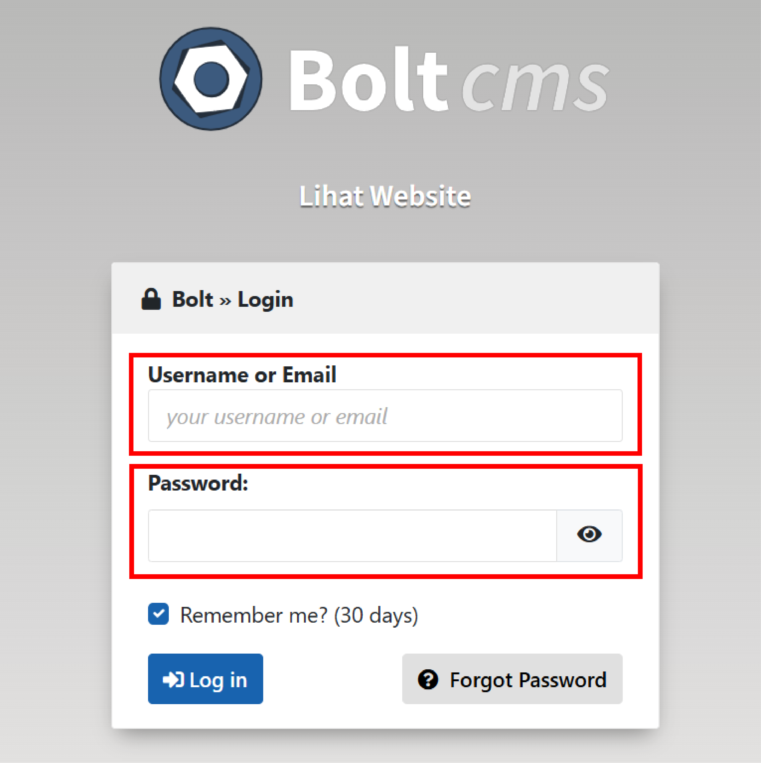 tampilan login